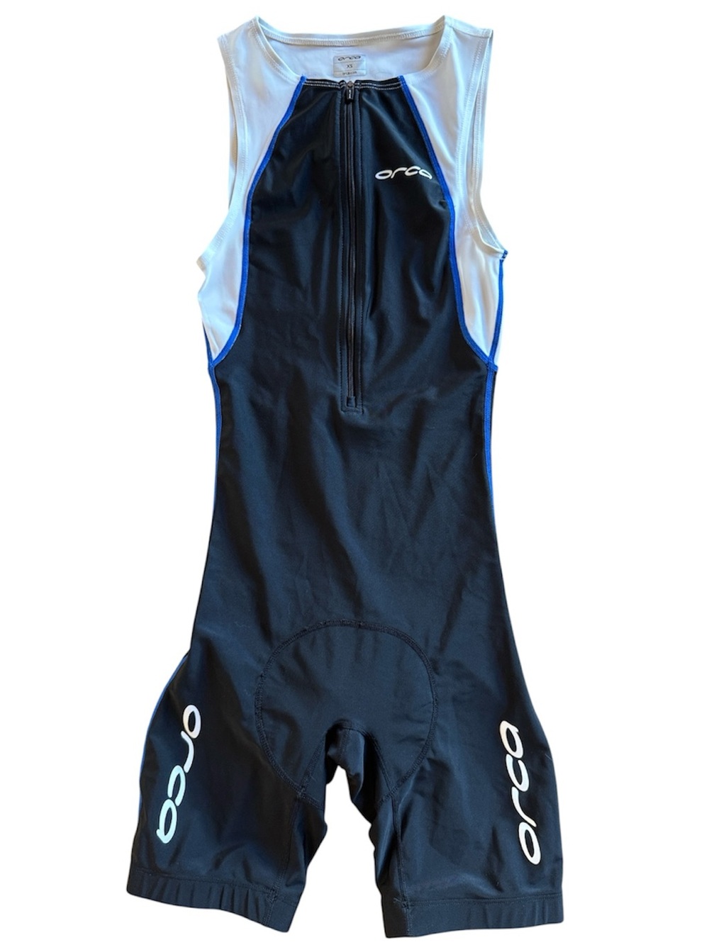 ORCA TRIATHLON ATHLETIC TRAINING RACE SUIT WOMENS SIZE XS SLEEVELESS BLACK WHITE